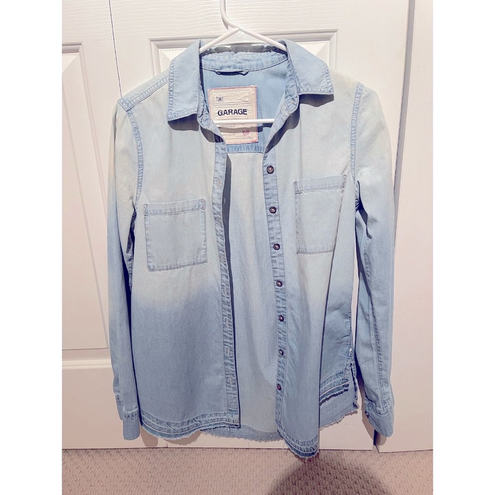 Garage Denim Long Sleeve Button Down